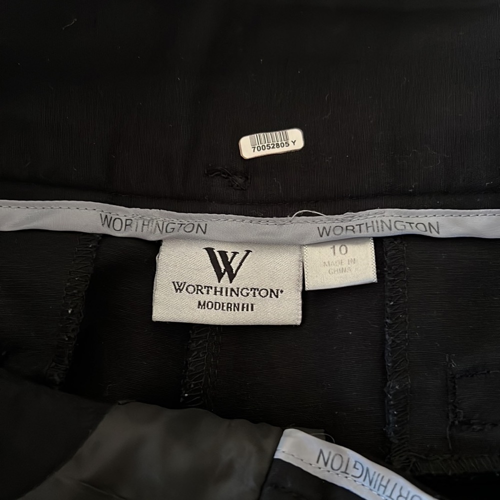 WORTHINGTON MODERN FIT PANTS size 10 Black - Picture 7 of 13